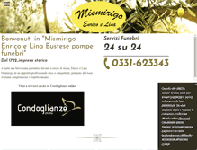 Tablet Screenshot of onoranzefunebrimismirigo.com